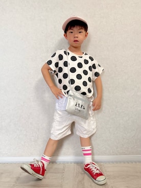 「アイテム（ショルダーバッグ）」を使った、lenlen23さん（キッズ・110cm）の夏コーディネート