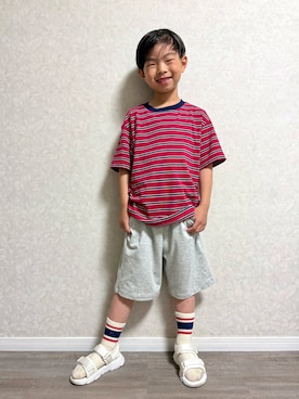 「アイテム（セットアップ）」を使った、lenlen_rinrinさん（キッズ・110cm）の春コーディネート
