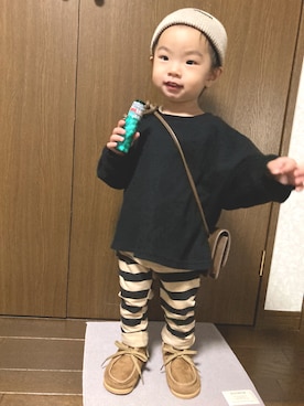 lenlen_rinrinさん（キッズ・80cm）の秋コーディネート