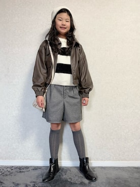 「アイテム（レッグウェア）」を使った、lenlen_rinrinさん（キッズ・110cm）の冬コーディネート