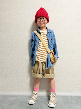 「アイテム（ラッピングキット）」を使った、lenlen23さん（キッズ・110cm）の秋コーディネート