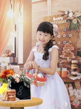 「アイテム（その他）」を使った、lenlen23さん（キッズ・90cm）の秋コーディネート