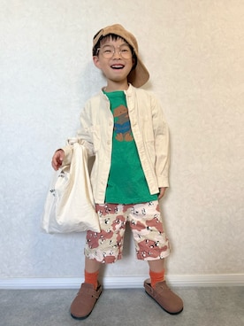 「アイテム（メガネ）」を使った、lenlen23さん（キッズ・110cm）の秋コーディネート
