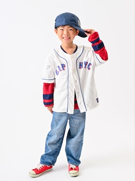 「GAP（ギャップ）のアイテム」を使った、lenlen_rinrinさん（キッズ・110cm）の秋コーディネート