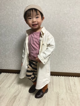 「笑顔拡散」｜lenlen23さん（キッズ・80cm）の春コーディネート