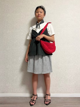 「H&M（エイチ・アンド・エム）のアイテム」を使った、lenlen_rinrinさん（キッズ・110cm）の夏コーディネート