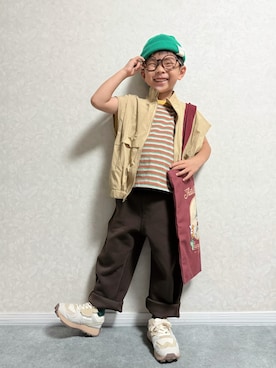 「アイテム（バッグ）」を使った、lenlen23さん（キッズ・110cm）の秋コーディネート