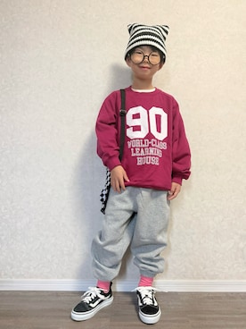 「WEGO（ウィゴー）のアイテム」を使った、lenlen_rinrinさん（キッズ・110cm）の秋コーディネート