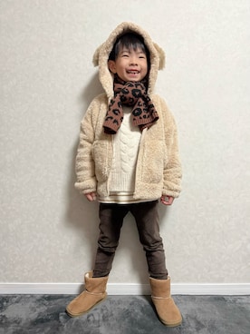 「アイテム（レギンス/スパッツ）」を使った、lenlen_rinrinさん（キッズ・110cm）の秋コーディネート