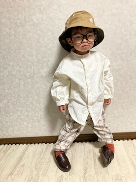 「笑顔拡散」｜lenlen23さん（キッズ・80cm）の冬コーディネート