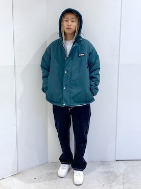 「XLARGE（エクストララージ）のアイテム（ナイロンジャケット）」を使った、Nastyさん（メンズ・174cm）の冬コーディネート