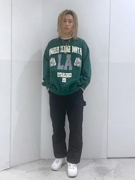 「エクストララージ」｜「アイテム（スウェット）」を使った、Nastyさん（メンズ・174cm）の春コーディネート