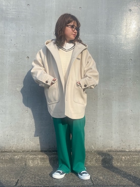 「CUBE SUGAR（キューブシュガー）のアイテム（その他アウター）」を使った、ioriさん（レディース・147cm）の秋コーディネート