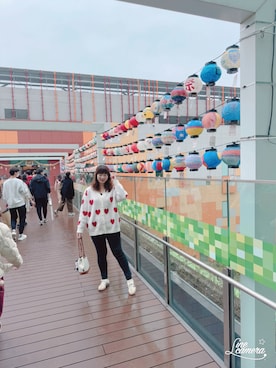 「AIR SPACE（エアースペース）のアイテム」を使った、Olive Yangさん（レディース・170cm）の冬コーディネート