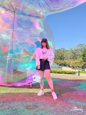 「LOVFEE（ラッフィ）のアイテム（トップス）」を使った、Olive Yangさん（レディース・170cm）の冬コーディネート