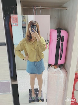 「H:CONNECT（エイチコネクト）のアイテム」を使った、Olive Yangさん（レディース・170cm）の秋コーディネート