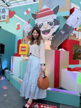 「アイテム（スカート）」を使った、Olive Yangさん（レディース・170cm）の冬コーディネート