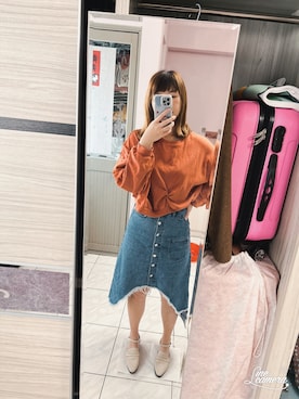 「H:CONNECT（エイチコネクト）のアイテム」を使った、Olive Yangさん（レディース・170cm）の冬コーディネート