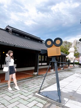 「SAMO ONDOH（セイモオンド）のアイテム」を使った、Olive Yangさん（レディース・170cm）の春コーディネート