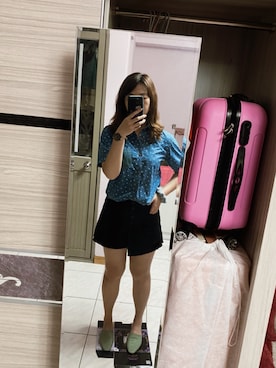 「H:CONNECT（エイチコネクト）のアイテム」を使った、Olive Yangさん（レディース・170cm）の夏コーディネート