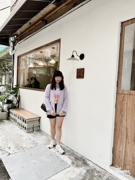 「AIR SPACE（エアースペース）のアイテム（ジャケット/アウター）」を使った、Olive Yangさん（レディース・170cm）の秋コーディネート