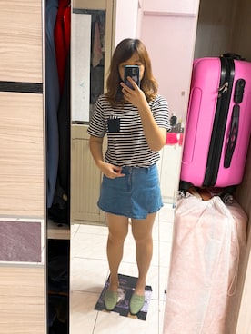 「H:CONNECT（エイチコネクト）のアイテム」を使った、Olive Yangさん（レディース・170cm）の秋コーディネート