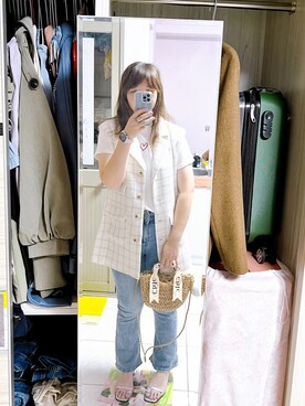 「LOVFEE（ラッフィ）のアイテム」を使った、Olive Yangさん（レディース・170cm）の夏コーディネート