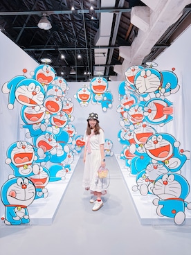 「アイテム（ハンドバッグ）」を使った、Olive Yangさん（レディース・170cm）の夏コーディネート