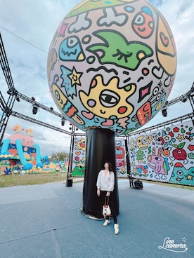 「AIR SPACE（エアースペース）のアイテム」を使った、Olive Yangさん（レディース・170cm）の冬コーディネート