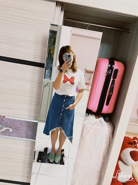 「H:CONNECT（エイチコネクト）のアイテム」を使った、Olive Yangさん（レディース・170cm）の秋コーディネート