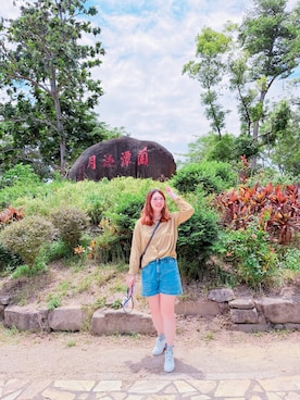 「LONGCHAMP（ロンシャン）のアイテム」を使った、Olive Yangさん（レディース・170cm）の夏コーディネート