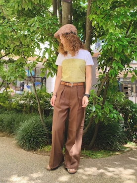 「アイテム（ヘアバンド）」を使った、akaneさん（レディース・155cm）の夏コーディネート