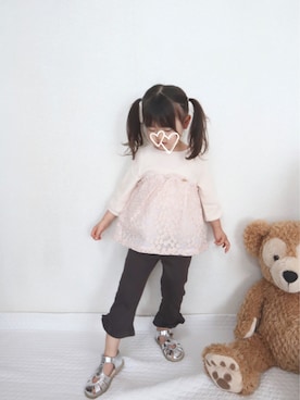 「キッスコーデ」｜𝚎𝚖𝚖𝚊♡さん（キッズ・100cm）の春コーディネート