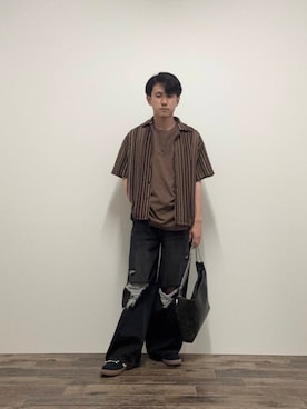 「SENSE OF PLACE by URBAN RESEARCH（センスオブプレイスバイアーバンリサーチ）のアイテム（トートバッグ）」を使った、kkkkさん（メンズ・169cm）の夏コーディネート