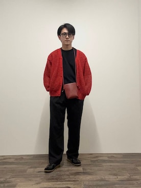 「アイテム（カーディガン/ボレロ）」を使った、kkkkさん（メンズ・169cm）の春コーディネート