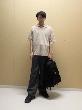 「アイテム（ポロシャツ、ベージュ系）」を使った、kkkkさん（メンズ・169cm）の夏コーディネート