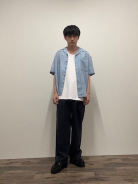 「URBANRESEARCH」｜「アイテム（スラックス）」を使った、kkkkさん（メンズ・169cm）の夏コーディネート
