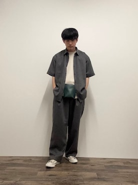 「URBANRESEARCH」｜「アイテム（スラックス）」を使った、kkkkさん（メンズ・169cm）の夏コーディネート
