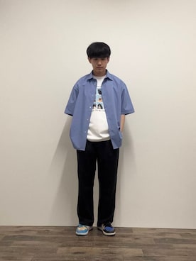 「URBANRESEARCH」｜「アイテム（スラックス）」を使った、kkkkさん（メンズ・169cm）の夏コーディネート