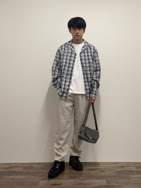 「URBANRESEARCH」｜「アイテム（スラックス）」を使った、kkkkさん（メンズ・169cm）の夏コーディネート
