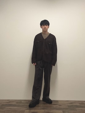 「アイテム（カーディガン/ボレロ）」を使った、kkkkさん（メンズ・168cm）の夏コーディネート