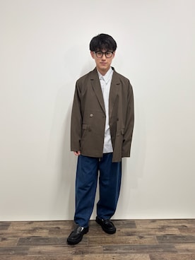 「アイテム（テーラードジャケット）」を使った、kkkkさん（メンズ・168cm）の夏コーディネート
