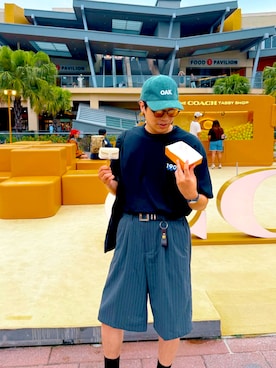 「アイテム（Tシャツ/カットソー）」を使った、ユアンさん（メンズ・177cm）の夏コーディネート