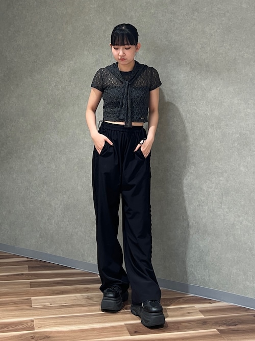 aclent レースパンツ　アクレント moussy emoda sly ザラ MOUSSY | SIDE LACE UP PARACHUTE パンツ (パンツ ) |SHEL'TTER