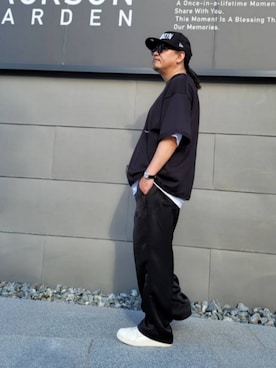 「PRADA（プラダ）のアイテム（スニーカー）」を使った、yuzi_for_npntsさん（メンズ・168cm・50代）の夏コーディネート