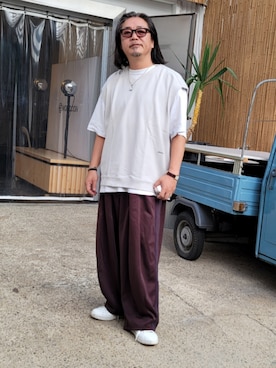 「アイテム（パンツ）」を使った、yuzi_for_npntsさん（メンズ・168cm・50代）の秋コーディネート