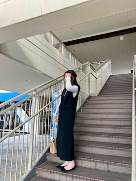 「秋服コーデ」｜「アイテム（ジャンパースカート）」を使った、sakechan2326さん（レディース・160cm）の秋コーディネート