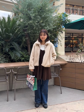 rinさん（レディース・161cm）の冬コーディネート