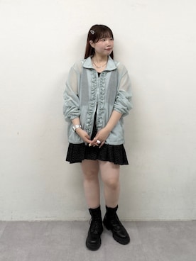 「アイテム（ブルゾン）」を使った、みさとさん（レディース・152cm）の夏コーディネート