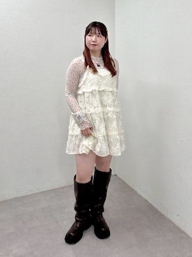 「アイテム（ワンピース/ドレス）」を使った、みさとさん（レディース・152cm）の春コーディネート